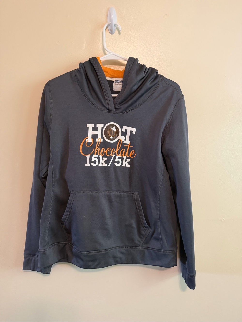 Hot Chocolate 15k/5k Women's Hoodie - Charcoal with Orange Accents